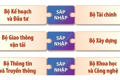 [Infographic] Dự kiến sắp xếp, tinh gọn tổ chức bộ máy đối với các bộ, cơ quan ngang bộ