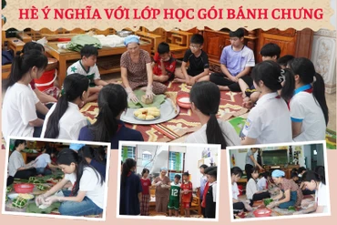 Hè ý nghĩa với lớp học gói bánh chưng