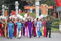 1.500 hội viên phụ nữ thành phố Bắc Kạn tham gia diễu hành áo dài