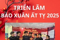 Một số hình ảnh triển lãm Báo Xuân 2025 tại Hội xuân ATK Chợ Đồn 