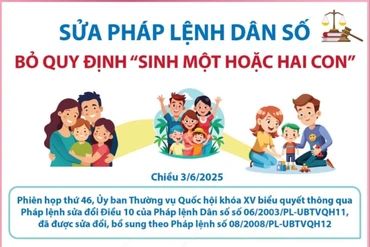 Sửa Pháp lệnh Dân số: Vợ chồng tự quyết định số con và thời gian sinh con