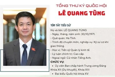 [Infographic] Tổng Thư ký Quốc hội Lê Quang Tùng