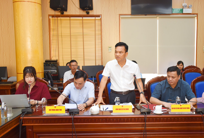 Đại diện lãnh đạo Ban Điều phối Dự án CSSP tỉnh Bắc Kạn báo cáo tại buổi làm việc. koica-6.jpg