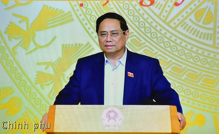 Thủ tướng Phạm Minh Chính phát biểu chỉ đạo. chong-buon-lau-2.jpg