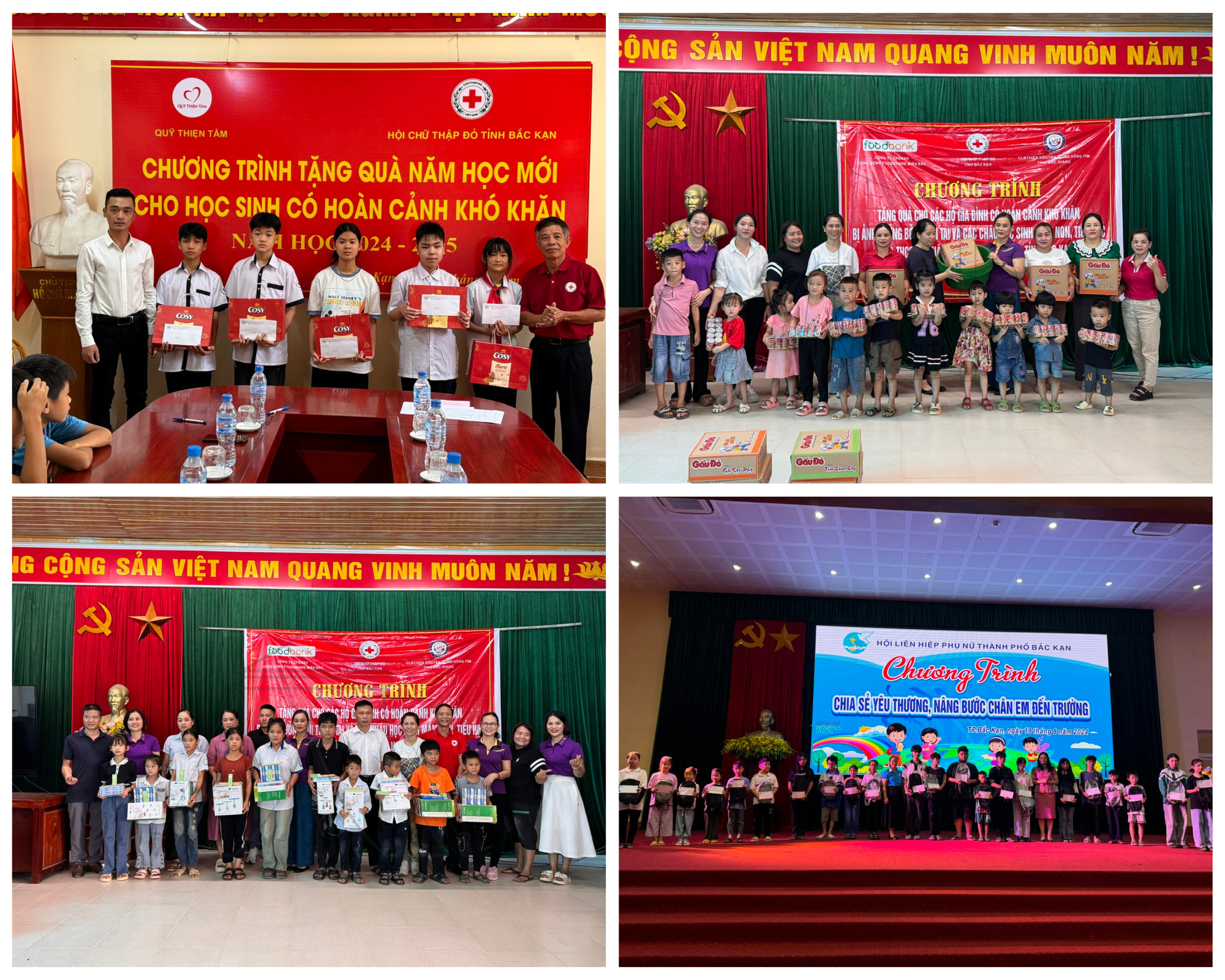 Hội CTĐ tỉnh và Hội LHPN thành phố Bắc Kạn trao quà cho các học sinh có hoàn cảnh khó khăn. Xanh dương và Màu kem Kế hoạch Du lịchKỳ nghỉ Ảnh ghép (5).png