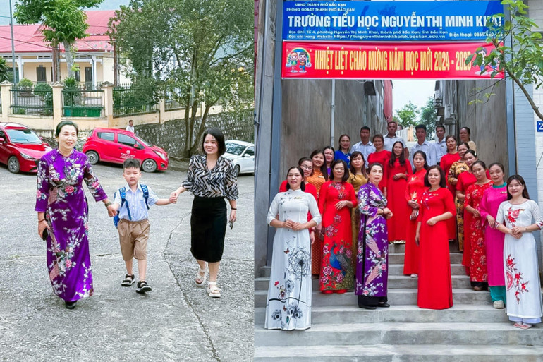 Cán bộ, giáo viên Trường Tiểu học Nguyễn Thị Minh Khai tổ chức đón học sinh khối lớp 1 vào năm học mới 2024 - 2025. Thầy, cô giáo Trường Tiểu học Nguyễn Thị Minh Khai tổ chức đón học sinh khối lớp 1 vào năm học mới 2024 - 2025.jpg