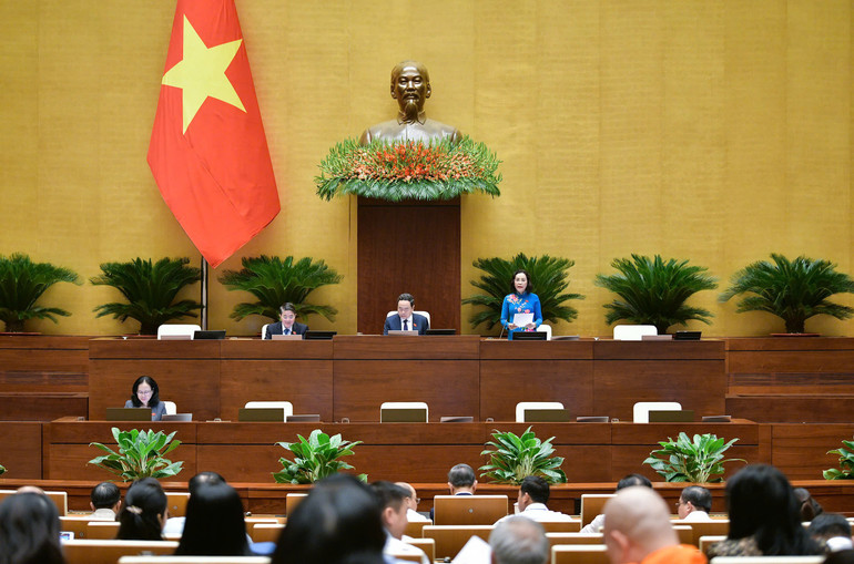 Phó Chủ tịch Quốc hội Nguyễn Thị Thanh điều hành phiên họp. pctqh-thanh-3717-4135.jpg
