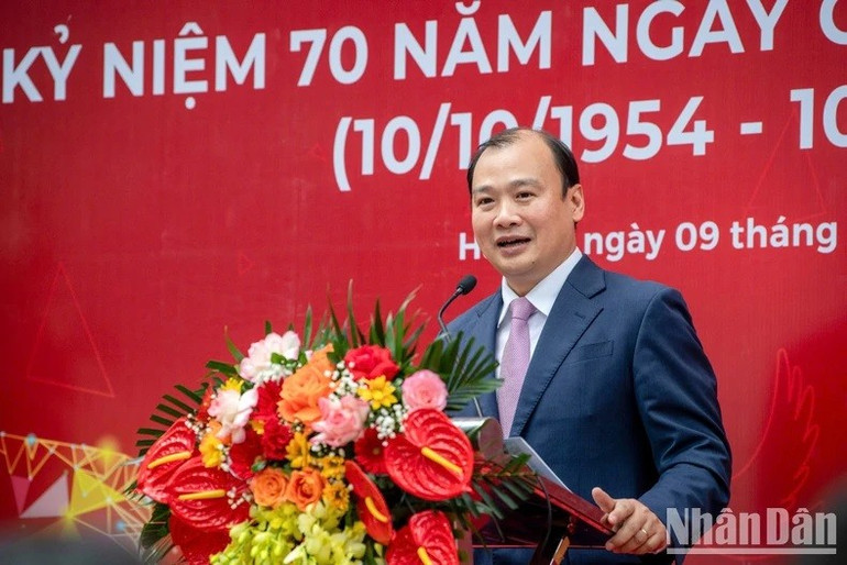 Đồng chí Lê Hải Bình, Ủy viên dự khuyết Trung ương Đảng, Tổng Biên tập Tạp chí Cộng sản phát biểu tại chương trình. (Ảnh: THÀNH ĐẠT) ndo-br-z5912490503223-f3f92dadb1ef05f83d0d27adaf616fd0-6195-3783.jpg
