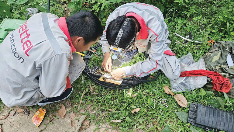 Cán bộ kỹ thuật của Viettel Bắc Kạn kiểm tra thiết bị, đường dây. can-bo-ky-thuat-cua-viettel-bac-kan-kiem-tra-thiet-bi-duong-day.jpg
