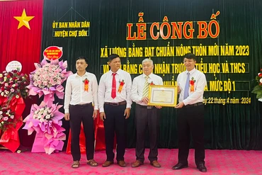 Công bố xã Lương Bằng đạt chuẩn nông thôn mới