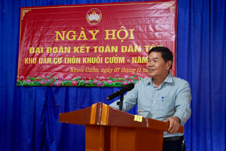 Đồng chí Ma Từ Đông Điền, Ủy viên Ban Thường vụ, Trưởng ban Dân vận Tỉnh ủy phát biểu tại ngày hội dsc02268.jpg