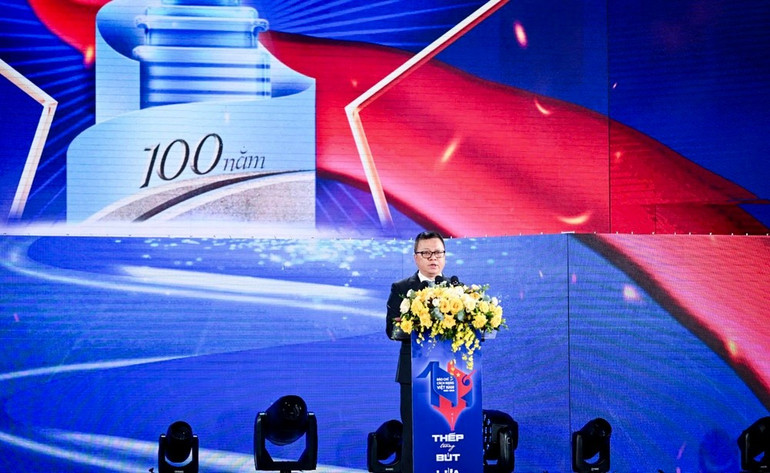 Ông Lê Quốc Minh, Ủy viên Ban chấp hành Trung ương Đảng, Phó Trưởng ban Tuyên giáo và Dân vận Trung ương, Tổng Biên tập Báo Nhân Dân, Chủ tịch Hội Nhà báo Việt Nam phát biểu khai mạc. img-6067.jpg