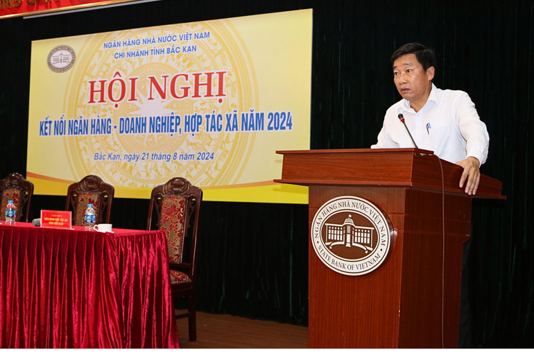 Ông Đoàn Sỹ Quý, Giám đốc Ngân hàng Nhà nước Chi nhánh tỉnh Bắc Kạn phát biểu khai mạc. 2.jpg
