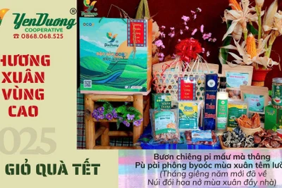 Giỏ quà tết đậm chất văn hóa của HTX Yến Dương