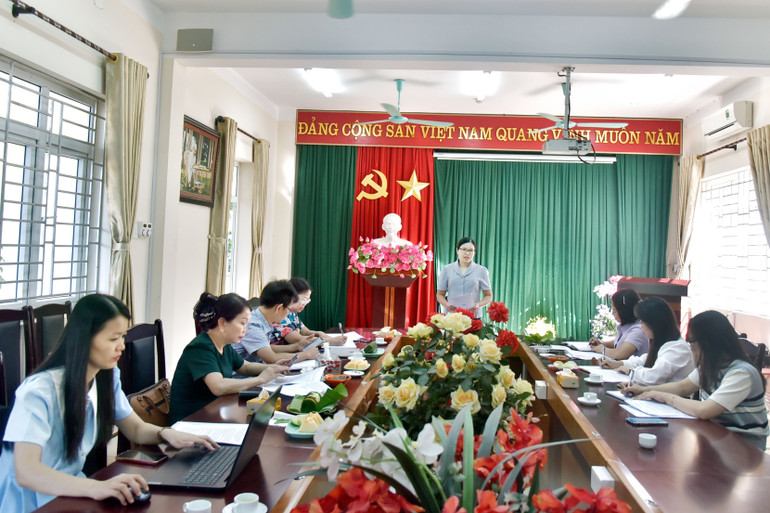 Quang cảnh buổi giám sát tại Trường Mầm non Xuất Hóa. 1.jpg
