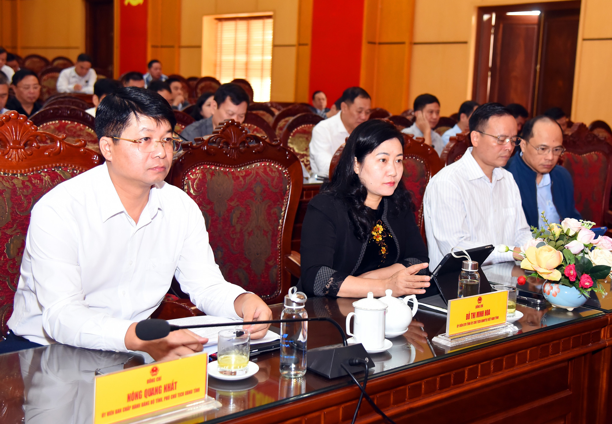 Đại biểu lãnh đạo tỉnh dự Đối thoại. doi-thoai-nong-dan-5.jpg