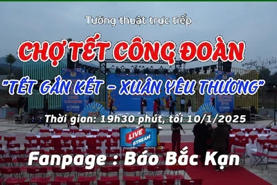 [Livestream] Khai mạc Chợ tết Công đoàn tỉnh Bắc Kạn năm 2025