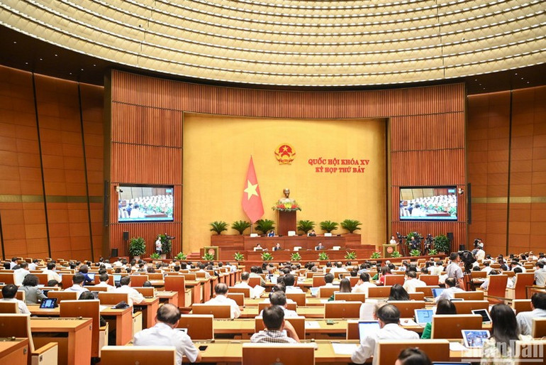 Quang cảnh phiên họp sáng 25/6. (Ảnh: DUY LINH) Quang cảnh phiên họp sáng 25/6. (Ảnh: DUY LINH)