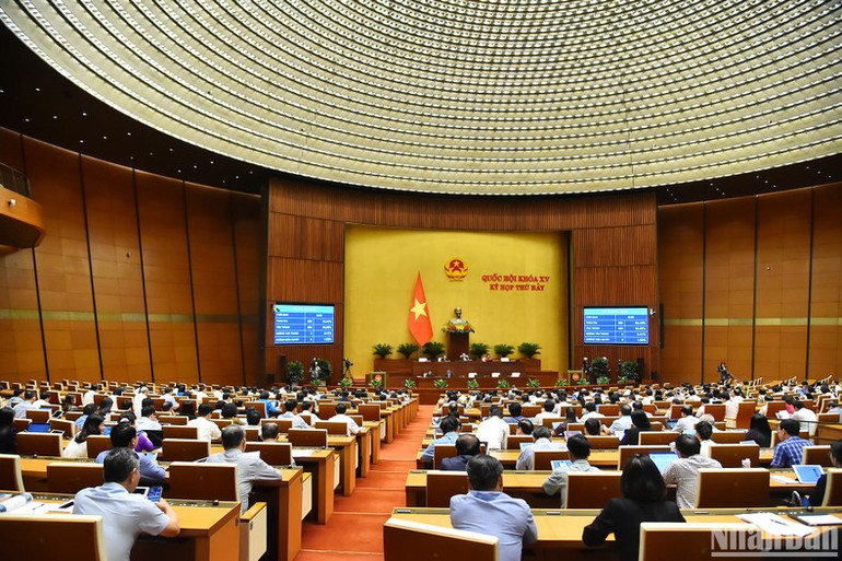 Quang cảnh phiên họp. (Ảnh: THỦY NGUYÊN) Quang cảnh phiên họp. (Ảnh: THỦY NGUYÊN)
