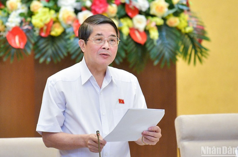 Phó Chủ tịch Quốc hội Nguyễn Đức Hải phát biểu kết thúc nội dung thảo luận. (Ảnh: DUY LINH) Phó Chủ tịch Quốc hội Nguyễn Đức Hải phát biểu kết thúc nội dung thảo luận. (Ảnh: DUY LINH)