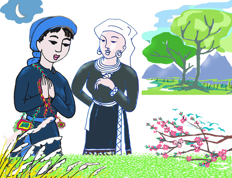 Thiếu nữ vùng cao Minh hoạ: Quang Duy