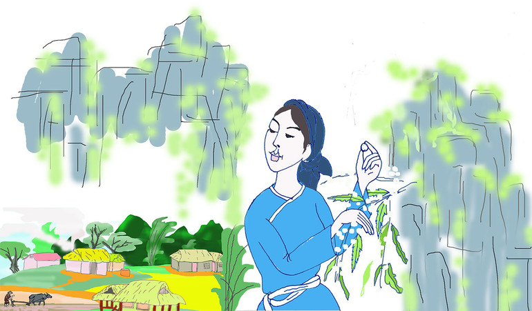 Núi Nàng Tiên Minh hoạ: Quang Duy