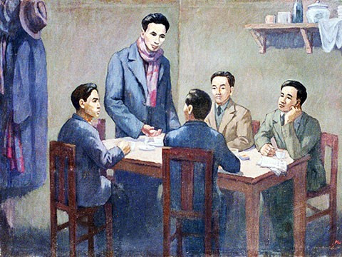 Hội nghị thành lập Đảng Cộng sản Việt Nam ngày 3/2/1930 (Ảnh: Bảo tàng Lịch sử Quốc gia) i.jpg