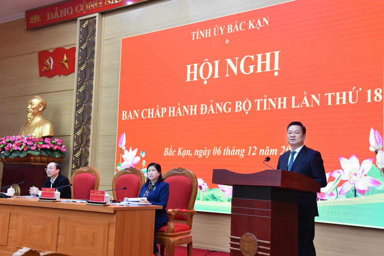 Đồng chí Hoàng Duy Chinh, Ủy viên Ban Chấp hành Trung ương Đảng, Bí thư Tỉnh ủy, Trưởng đoàn ĐBQH tỉnh phát biểu bế mạc Hội nghị. nik-5164.jpg