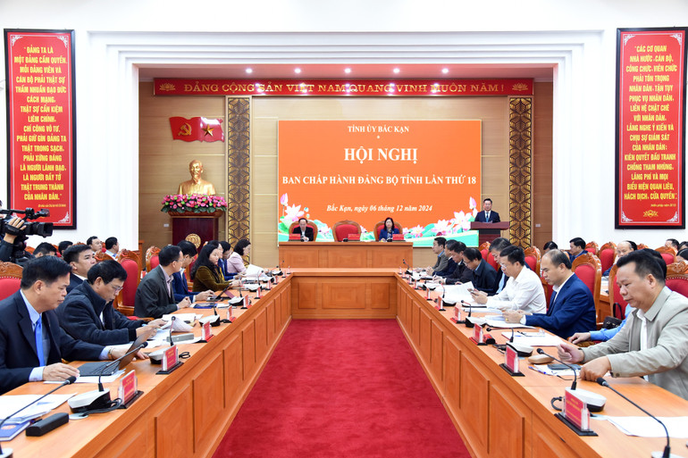 Quang cảnh Hội nghị BCH Đảng bộ tỉnh Bắc Kạn lần thứ 18 (khóa XII). nik-5137.jpg