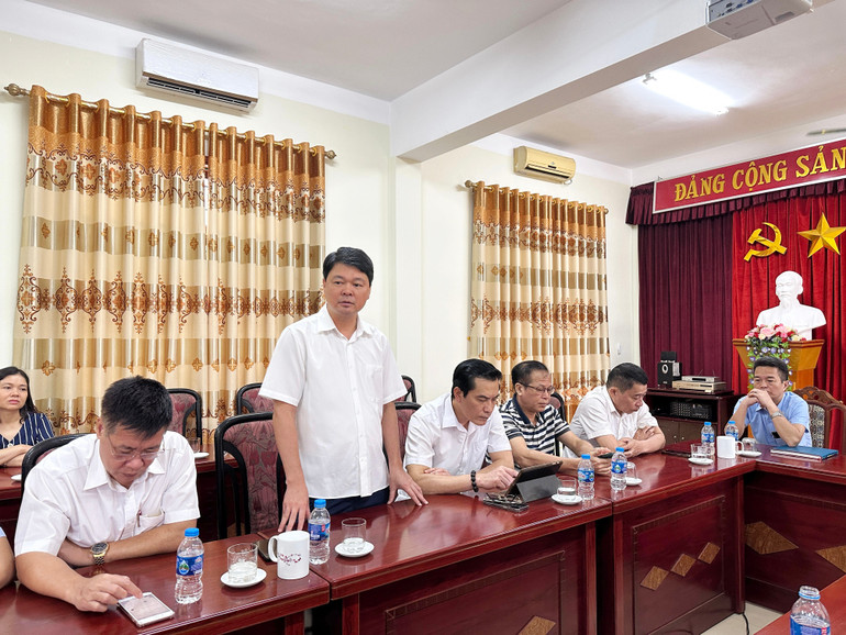 Đồng chí Nguyễn Ngọc Sơn, Tổng Biên tập Báo Thái Nguyên phát biểu tại buổi làm việc. 1253.jpg