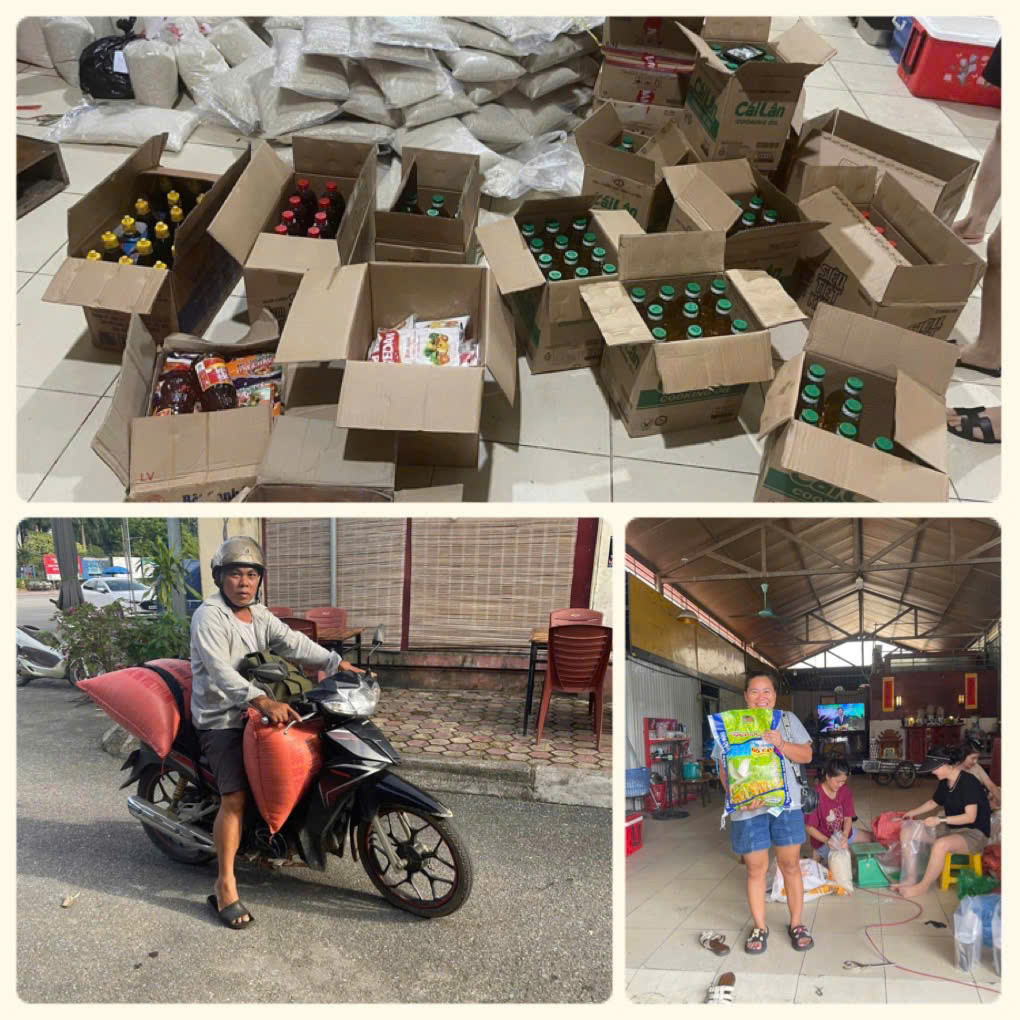 Nhiều người sau khi thấy dòng trạng thái chị Linh chia sẻ trên facebook cá nhân đã mang gạo đến ủng hộ. z5824282853423_4d2691ed36a1ce4242f21cd78c6cb8ce.jpg