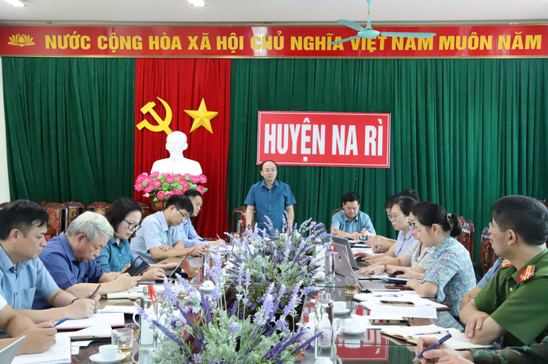 Chủ tịch UBND tỉnh Nguyễn Đăng Bình phát biểu kết luận tại buổi làm việc. IMG_4423.jpg