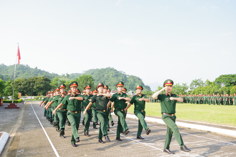 Duyệt đội ngũ theo đội hình cơ quan, đơn vị. IMGP8527.JPG