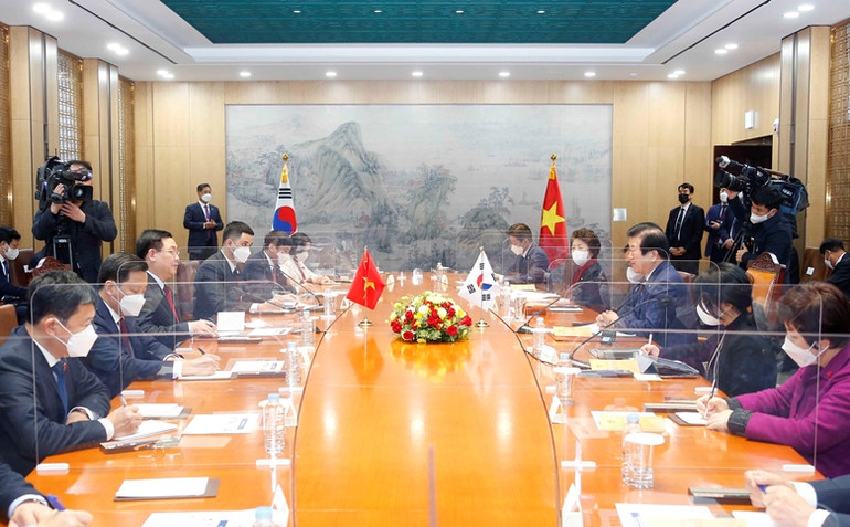 Toàn cảnh cuộc hội đàm. (Ảnh: quochoi.vn)