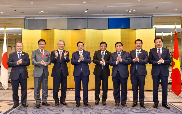 Các vị đồng Chủ tịch cũng nhận định Việt Nam có vị trí chiến lược hết sức quan trọng trong chuỗi cung ứng toàn cầu của các doanh nghiệp. Ảnh: VGP/Nhật Bắc