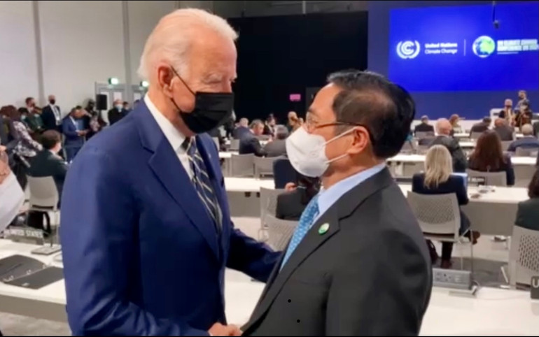 Thủ tướng Phạm Minh Chính và Tổng thống Joe Biden nhất trí thúc đẩy quan hệ Đối tác toàn diện Việt Nam - Hoa Kỳ phát triển tích cực hơn nữa. Ảnh TTXVN Thủ tướng Phạm Minh Chính và Tổng thống Joe Biden nhất trí thúc đẩy quan hệ Đối tác toàn diện Việt Nam - Hoa Kỳ phát triển tích cực hơn nữa. Ảnh TTXVN