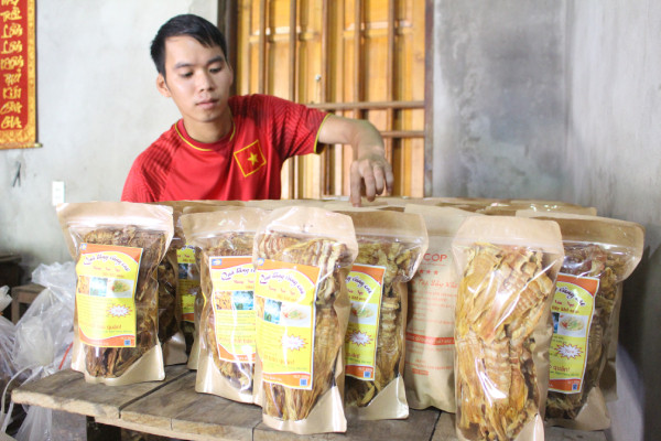 Sản phẩm măng nứa của Hợp tác xã Đại Hà được phân phối đi nhiều tỉnh thành