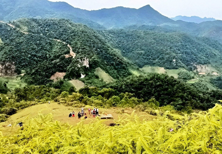 Từ trên cao có thể bao quát một vùng rộng lớn của xã An Thắng