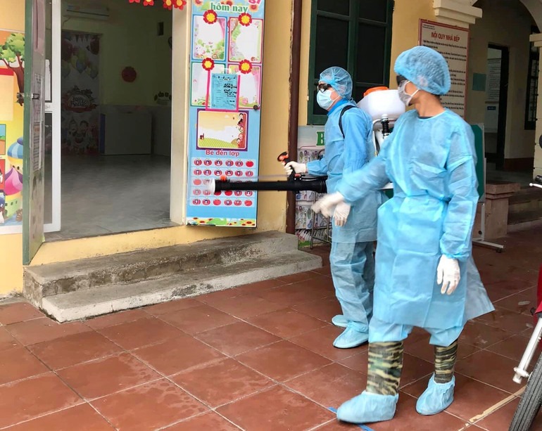 Trên địa bàn toàn tỉnh đã sử dụng 3.290 lít hóa chất phun khử trùng