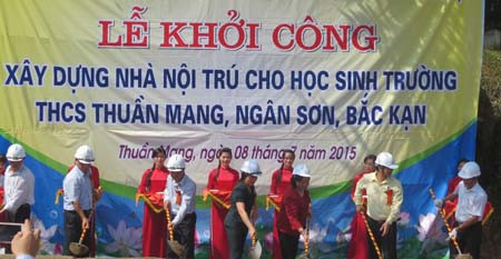 Khởi công xây dựng Nhà nội trú Trường THCS Thuần Mang ảnh 2