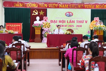 Quang cảnh Đại hội Chi bộ Chi nhánh NHCSXH tỉnh Bắc Kạn.