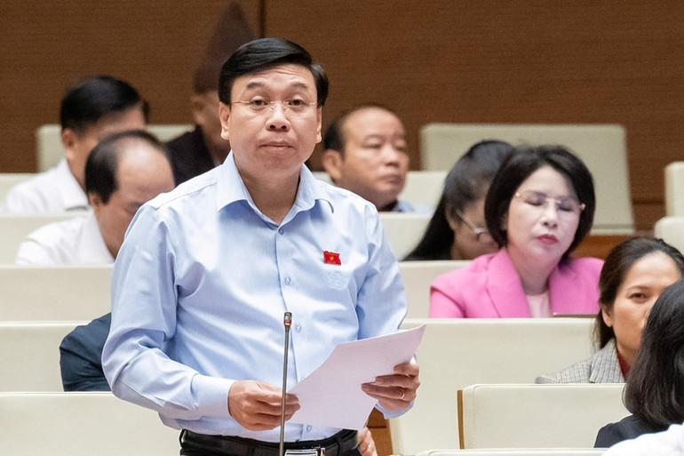 Đại biểu Nguyễn Văn Mạnh (Đoàn Vĩnh Phúc) phát biểu Đại biểu Nguyễn Văn Mạnh (Đoàn Vĩnh Phúc) phát biểu