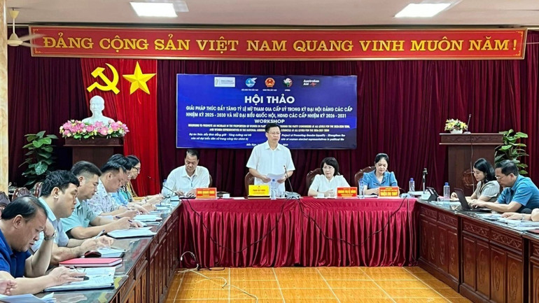 Hội LHPN tỉnh phối hợp tổ chức Hội thảo giải pháp thúc đẩy tỷ lệ nữ tham gia cấp ủy nhiệm kỳ 2025-2030 và HĐND các cấp nhiệm kỳ 2026-2031. 031-1613-2142.jpg