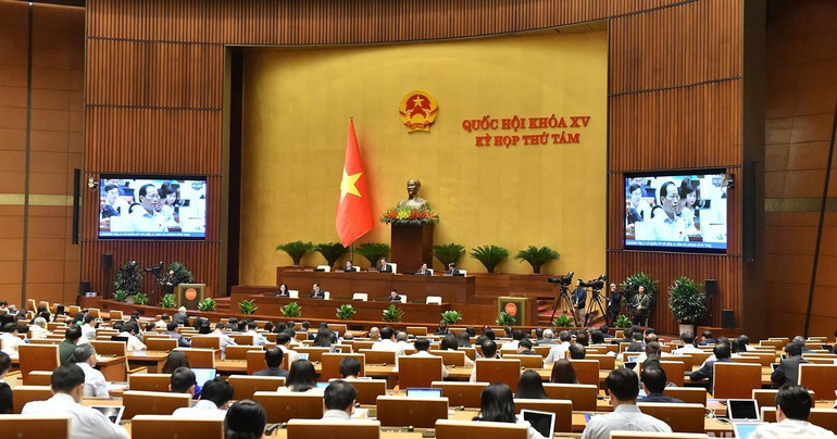 Quang cảnh một phiên họp của Kỳ họp thứ 8, Quốc hội khóa XV. (Ảnh: DUY LINH) a13-dsc-6068-1084.jpg