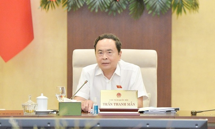 Chủ tịch Quốc hội Trần Thanh Mẫn phát biểu tại Phiên họp. (Ảnh: Hồ Long) Chủ tịch Quốc hội Trần Thanh Mẫn phát biểu tại Phiên họp. (Ảnh: Hồ Long)