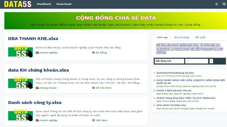 Một website rao bán thông tin cá nhân. Một website rao bán thông tin cá nhân.