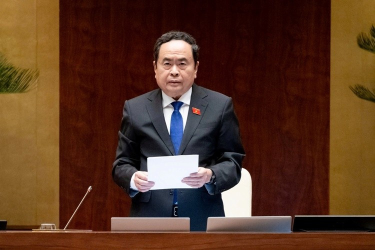 Chủ tịch Quốc hội Trần Thanh Mẫn phát biểu kết thúc phiên chất vấn và trả lời chất vấn. Ảnh: TL. Chủ tịch Quốc hội Trần Thanh Mẫn phát biểu kết thúc phiên chất vấn và trả lời chất vấn. Ảnh: TL.