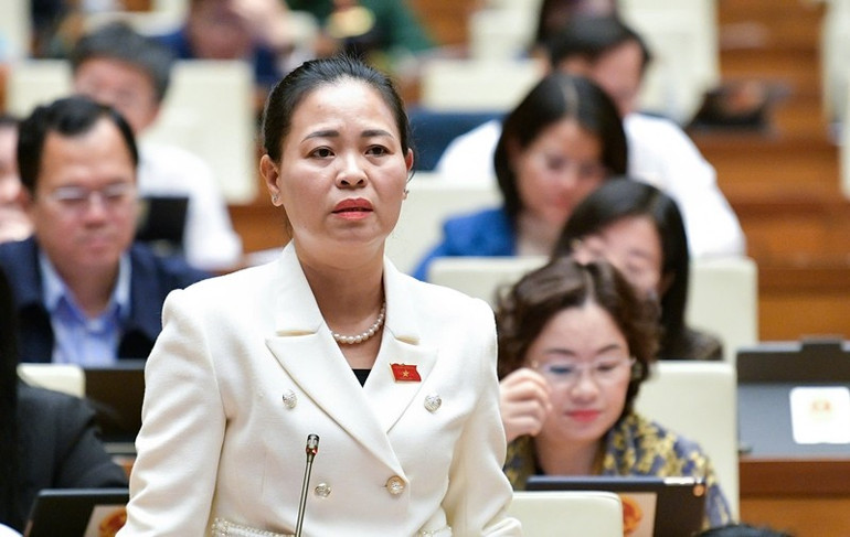 Đại biểu Nguyễn Thị Thu Dung (Đoàn Thái Bình) phát biểu Đại biểu Nguyễn Thị Thu Dung (Đoàn Thái Bình) phát biểu