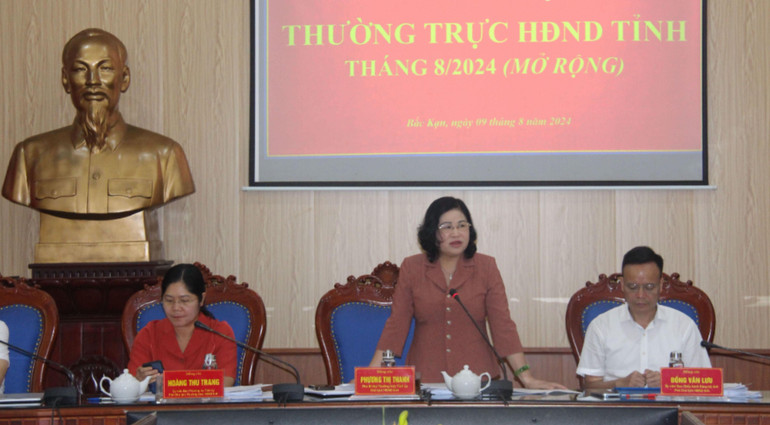 Đồng chí Phương Thị Thanh, Phó Bí thư Thường trực Tỉnh ủy, Chủ tịch HĐND tỉnh phát biểu chỉ đạo. IMG_7358.JPG