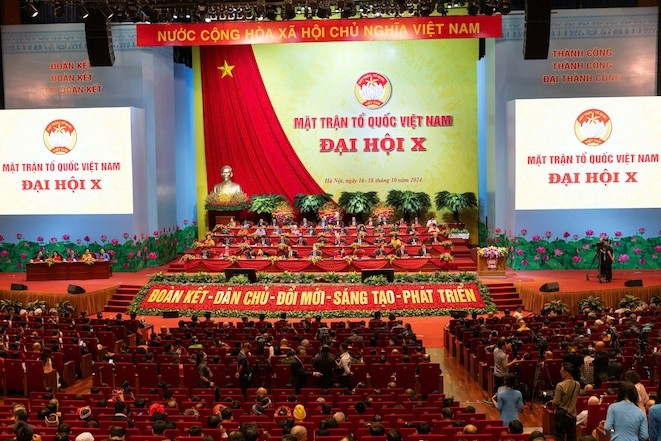 Quang cảnh Đại hội đại biểu toàn quốc MTTQ Việt Nam lần thứ X. Quang cảnh Đại hội đại biểu toàn quốc MTTQ Việt Nam lần thứ X.